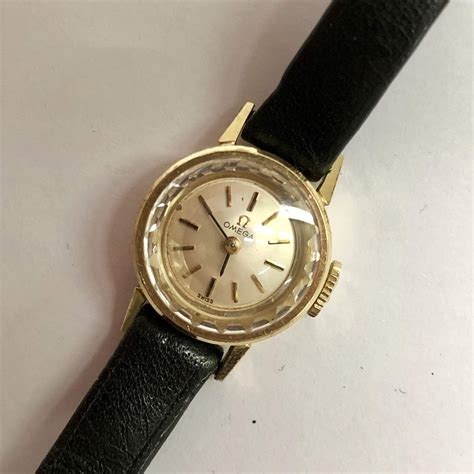 omega 14k gold ladies watch vintage|omega ladies gold watch 1950.